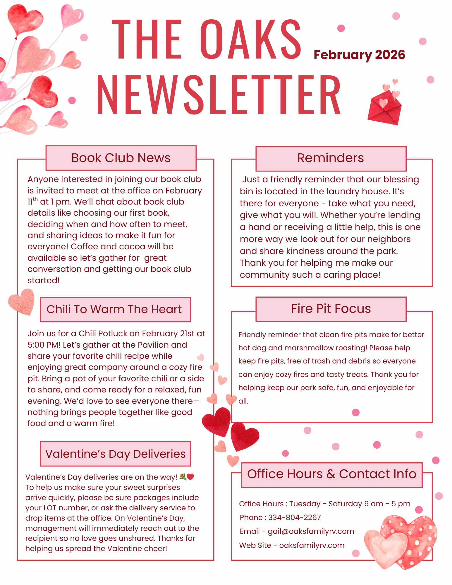 The Oaks Newsletter - February 2026