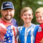 Family celebrating Memorial Day weekend while camping at The Oaks RV Park in Andalusia, Alabama